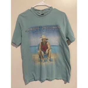 Kenny Chesney 2022 Here and Now Tour T Shirt Mens Medium Teal Green Double Sided